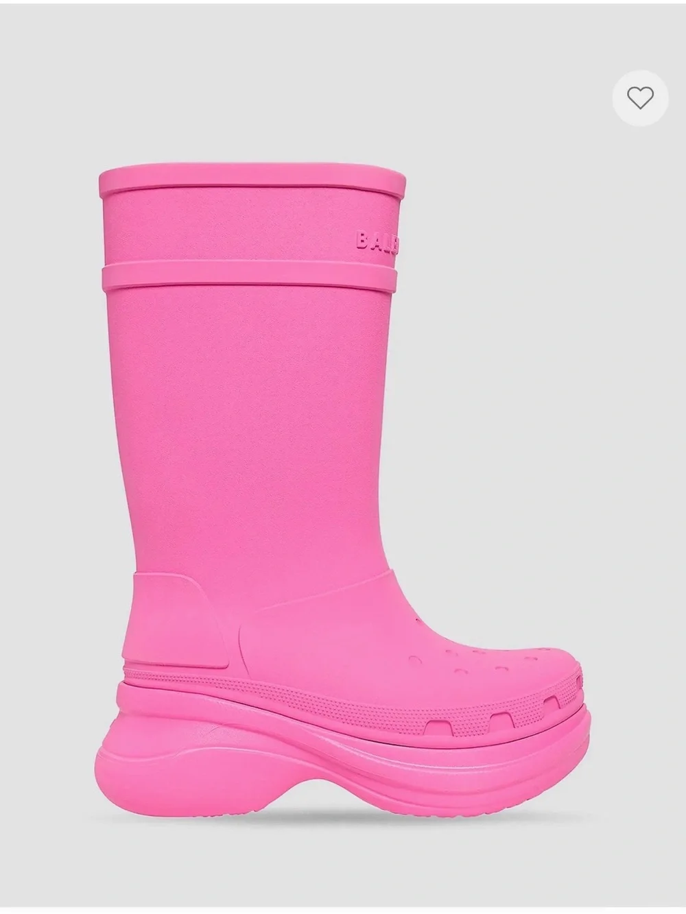 Balenciaga Hot Pink Platform Rain Boots
